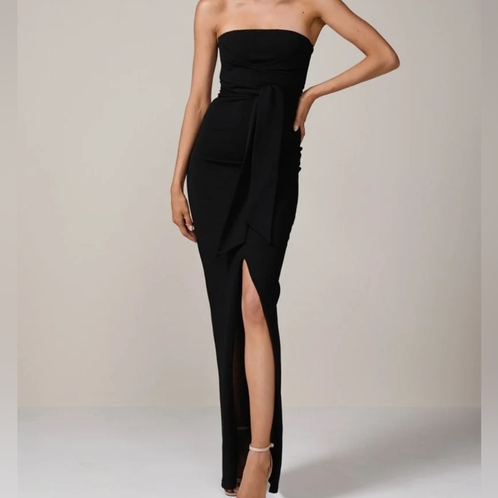 Nookie black strapless royal gown